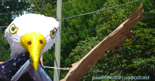 an eagle float at the Lakewood 4th of July parade (by Jessica Dryden-Cook)